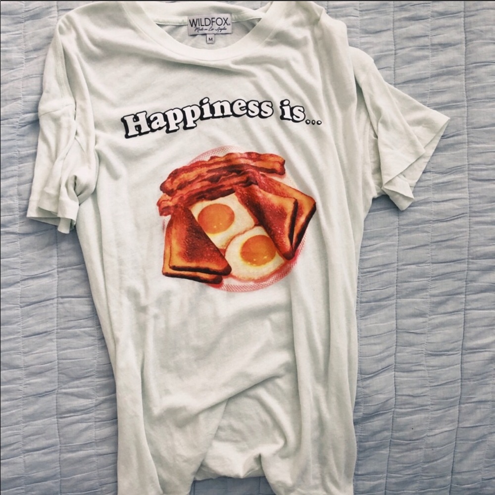 Wildfox Happiness is.... 🍞🥚🥓Tee - Picture 2 of 3
